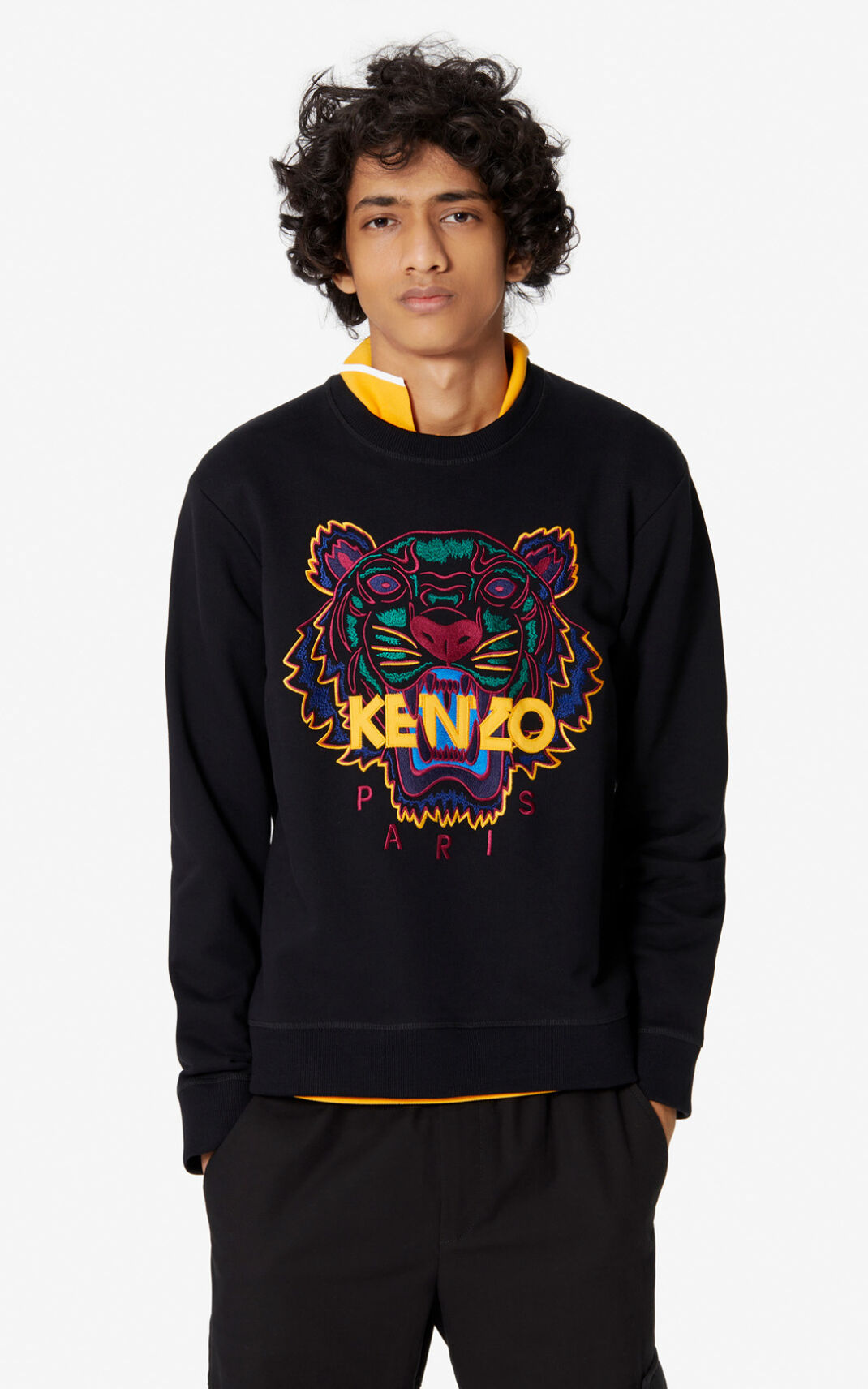 Kenzo Tiger Sudadera Hombre Negras | 3180497-XO